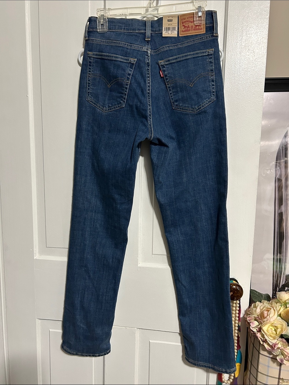 NWT • Levi's 724 High Rise Slim Straight Jeans - Medium Blue - Picture 3 of 15